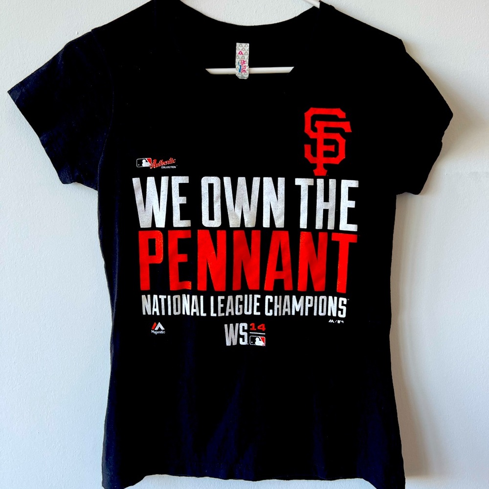 San Francisco Giants SF We Own the Pennant T-shirt Small Womens.